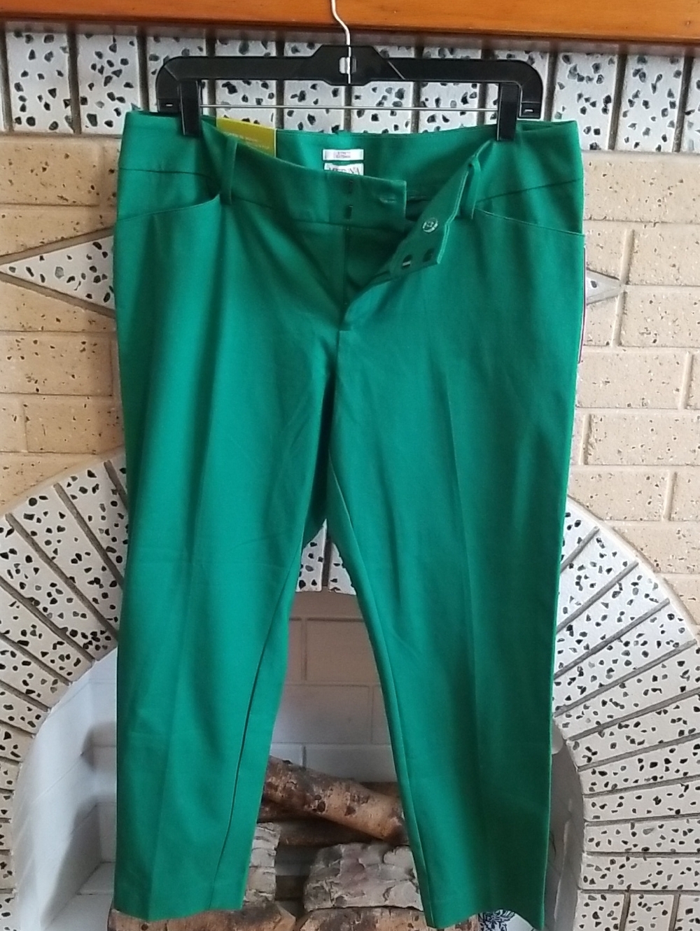 Merona Green Straight-Leg Dress Pants